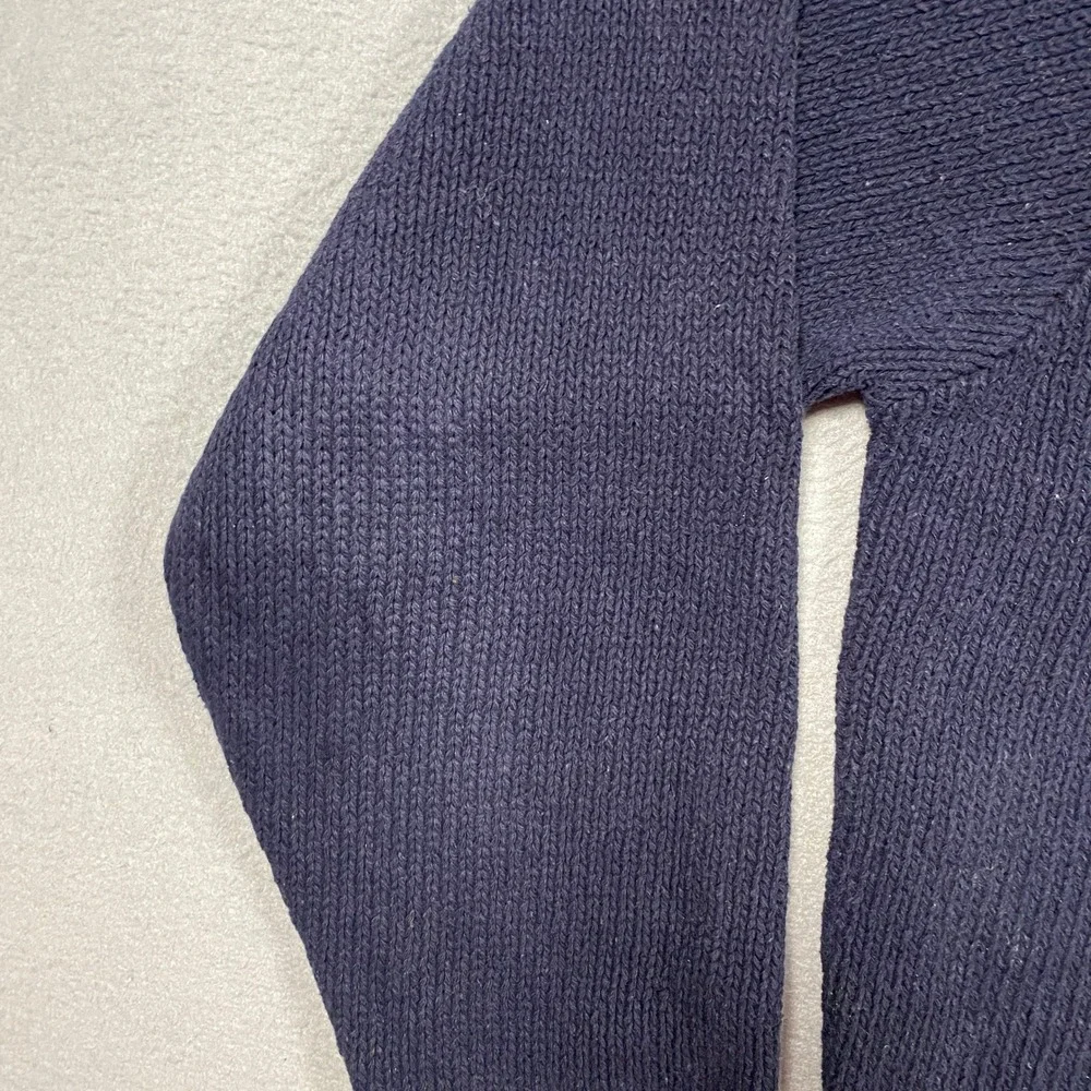 Vintage Polo Ralph Lauren Sweater Mens Large Blue Cotton Knit Crewneck Pony Logo